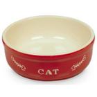 Миска для кошек Nobby Cat, 240 мл, размер 13.5x5​см., красный