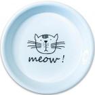 Миска для кошек Mr.Kranch MEOW!, 200 мл, размер 14x3x14см., белый