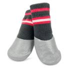 Носки для собак Triol Полоски L, размер 9x3.5x0.5см., серо-черный с красным