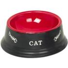 Миска для кошек Nobby Cat, размер 14x4.8​см., красный / черный