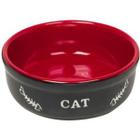 Миска для кошек Nobby Cat, 240 мл, размер 13.5x5см., красный / черный