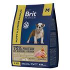 Корм для собак Brit Premium Dog Puppy and Junior Medium , 1 кг, курица