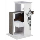 Домик-когтеточка для кошек Trixie Maria Scratching Post, размер 58х58х101см., бело-серый