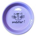 Миска для кошек Mr.Kranch MEOW!, 200 мл, размер 14x3x14см., сиреневый