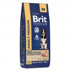 Корм для собак Brit PREMIUM Dog Adult Medium, 15 кг