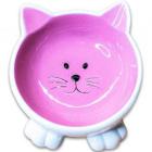 Миска для кошек Mr.Kranch Мордочка кошки, 100 мл, размер 12x12x8см., розовый