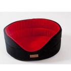 Лежанка для собак Katsu Suedine XS, размер 40х35х16см., черный/красный